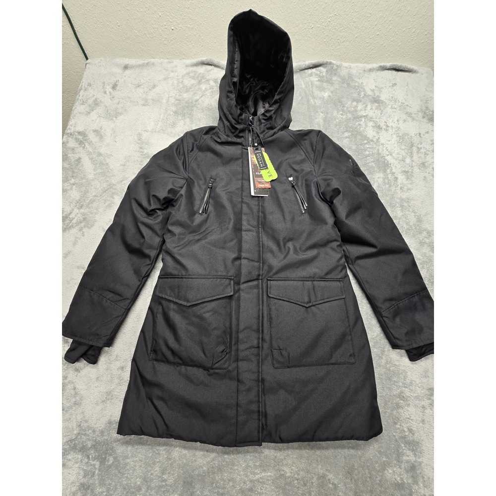 NWT Norden‎ Oxford Cold Weather Parka Womens Small Black PETA & Vegan Polartec